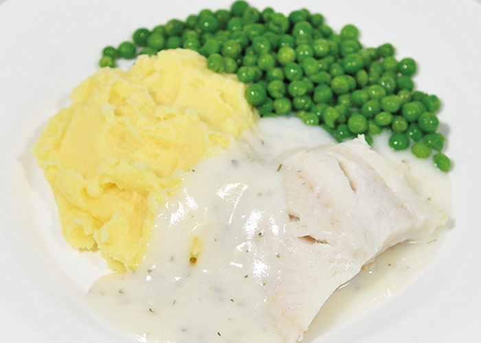 Fish in parsley sauce